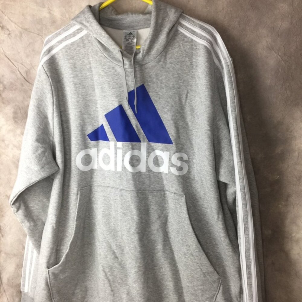 Adidas Mens Hooded Pull Over Sweatshirt 2XLT NWOT Soft